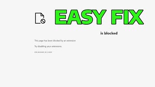 How To Fix This Webpage Was Blocked by an Extension ERR BLOCKED BY CLIENT [upl. by Siskind]