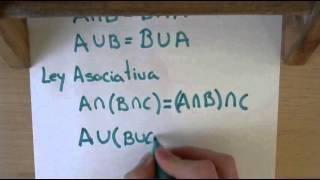 21 Teoria de Conjuntas  Ley conmutativa y asociativa [upl. by Abagael763]