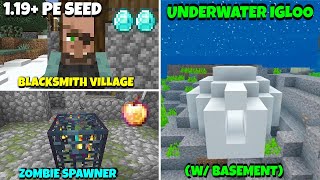 🔥GOD SEED Minecraft Bedrock 119 Blacksmith Broken Igloo Mob Spawner… [upl. by Gall625]