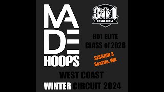 801 Elite 2028 VS San Diego Soldiers SLVR HLR West Coast Winter Circuit Session 3 Seattle WA 2024 [upl. by Cirdet66]