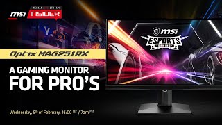 Optix MAG251RX – A gaming monitor for pros  MSI [upl. by Lorak]