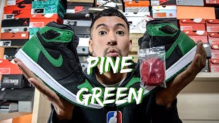 JORDAN 1 PINE GREEN 🍀🍀🍀 [upl. by Eirased]