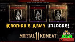 Mortal Kombat 11 Kronikas Army Tower of Time gameplay and Rewards [upl. by Cornwell887]