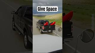 Respect Truckers Give Space Dashcam cars truckdriver trucking semitrucks truckerlife [upl. by Eerhs]