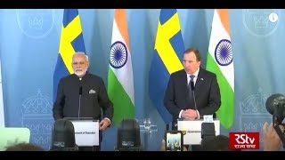 Joint statement by PM Modi and Swedish PM Stefan Lofven [upl. by Marlow]