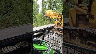 Amish Farmer Lifts Trailer onto Gravel Lane [upl. by Anoerb]