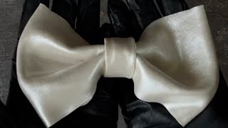 Перламутровый съедобный шёлк и бант из негоWhite motherofpearl edible silk and a bow made of it [upl. by Adroj]