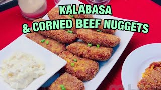 RECIPE NA PWEDENG PANG NEGOSYO HOW TO COOK KALABASA AND CORNED BEEF NUGGETS [upl. by Neelik335]