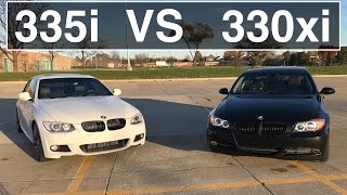 E90 330xi vs E92 335i Driving Thoughts amp Impressions [upl. by Fortunia682]