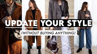 How To Update Your Style Without Buying Anything New  RESTYLE Old Clothes [upl. by Jacinto]