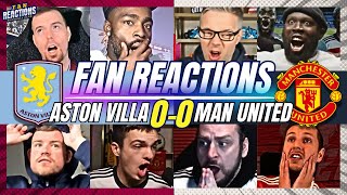 MAN UNITED FANS REACTION TO BRUNO FERNANDES HITTING THE BAR  ASTON VILLA 00 MAN UNITED [upl. by Risley]