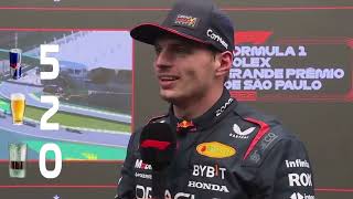 Max Verstappen  Post race interview  Drinking game  Brazil main race 2023 [upl. by Meekahs11]