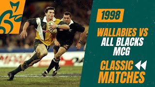 Wallabies v New Zealand  1998  MCG  Extended Highlights [upl. by Richel]