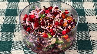 Frisches Salatrezept mit zwei Kohlsorten und Preiselbeeren ❗️ So frisch und lecker ❗️ [upl. by Sert]