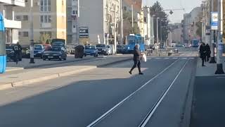 Trams Zagreb 482  ZET trams Remiza Ljubljanica  Zagreb [upl. by Kelwunn379]