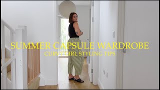 MIDSIZE CAPSULE WARDROBE  SUMMER ESSENTIALS  CURVY GIRL  SIZE 1214 2024 [upl. by Atrim]