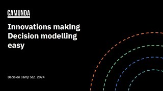 DecisionCAMP 2024 Sep20 quotInnovations making Decision modelling easyquot by Camunda [upl. by Qifahs933]