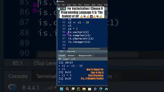 For Vectorization I Choose R Programming Language It is ‘The Coolest of All’ 📚🎆📚✍️ [upl. by Merchant]