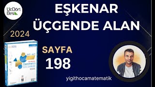 EŞKENAR ÜÇGENDE ALAN   SAYFA 198  345 TYT  AYT GEOMETRİ SB [upl. by Ueihtam]