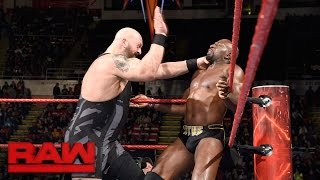 Big Show vs Titus ONeil Raw March 13 2017 [upl. by Nickie]