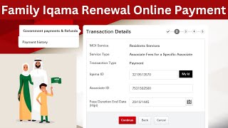 How to Pay Dependent Fee online For Family Iqama Renewal in Saudi Arabia Saudi Arabia Iqama Renewal [upl. by Mauralia]