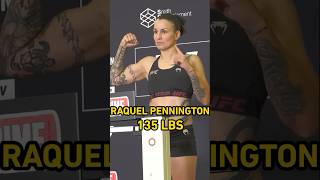 Raquel Pennington hits championship weight ahead of UFC307 ⚖️🏆 [upl. by Ardnalak]