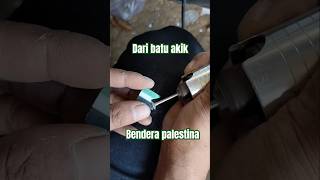 Beginilah proses pengolahan batu akik menjadi bendera palestina batuakiknusantara freepalestine [upl. by Namhcan233]