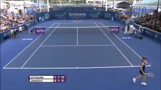 Jelena Jankovic v Elina Svitolina WTA Brisbane 2013 Highlights [upl. by Converse]