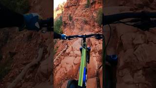 Fast Run Down Sedona’s Hiline Chute Scares Me mtb sedona scary shorts short shortsvideo fun [upl. by Enyrhtak]