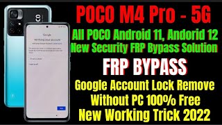 poco M4 pro 5G frp unlock  all xiaomi mi redmi frp  frp unlock 2022  100 working trick [upl. by Jordana]