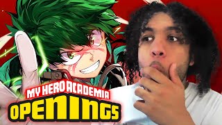 I REACTED TO MY HERO ACADEMIA ALL OPENINGS 111 [upl. by Lehcim]