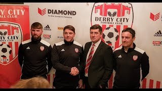 Declan Devine Unveiling  Press Conference  New Derry City Manager [upl. by Charmian]