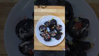 Oreo Swiss Roll  Fireless Cooking  Chocolate Roll oreobiscuitrecipe chocolate youtubeshorts [upl. by Wehtta]