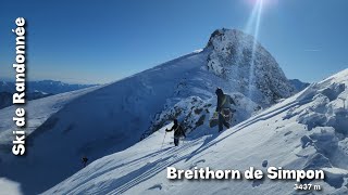 Ski de randonnée  Breithorn de Simplon  3437 m [upl. by Tammy]