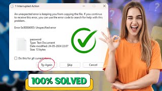 Unexpected Error is Keeping You from Copying File  How to Solve Copy Paste Error in Windows 1011 [upl. by Mcgray475]