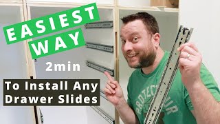 The Easiest Fastest and Most Accurate Way To Install Any Drawer Slides In 2min or Less  Woodworking [upl. by Rainer]