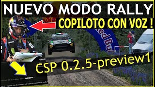 NUEVO MODO RALLY EN ASSETTO CORSA   NUEVO CSP CON MUCHAS MEJORAS Y MODS [upl. by Enoryt]