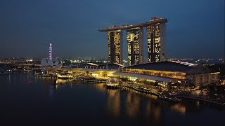 DJI Mini 2 SE with Night Footage Marina Bay Sands [upl. by Langbehn881]