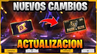 4 CAMBIOS EN FREE FIRE NUEVA ACTUALIZACION 2024  PASE DE BATALLA EMOTES Y SKIN GRATIS [upl. by Paule]