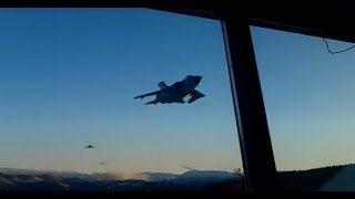 3 x Panavia Tornado low pass  Sogndal Airport Norway [upl. by Alaehs]