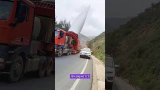 Voici comment les éoliennes sont transportées vers les montagnes shorts video fyp fy [upl. by Enia]