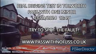 REAL DRIVING TEST ROUTE IN TOLWORTH 6 [upl. by Dulcia439]