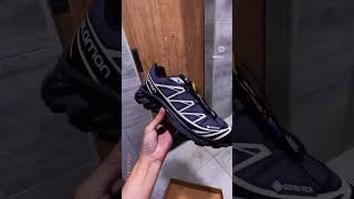 Salomon XT6 GTX GORETEX Black Sneakers Unboxing 살로몬 サロモン [upl. by Avah]