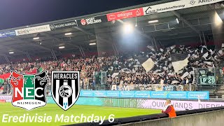 NEC Nijmegen vs Heracles Almelo  great away support and win for Almelo [upl. by Neitsabes]