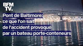 Pont de Baltimore le spectaculaire accident [upl. by Annaerda797]