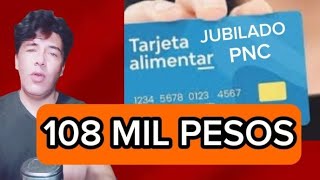 TARJETA ALIMENTAR PARA JUBILADOS Y PNC EL MONTO SERÁ DE 108 MIL PESOS [upl. by Ttirrem]