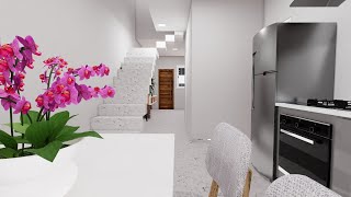 ✅SOBRADO PEQUENO COM 2 QUARTOS PARA TERRENO 5x10 [upl. by Ahsiener346]