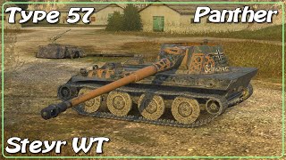 Type 57 • Steyr WT Snakebite • Panther • WoT Blitz SR [upl. by Oilegor133]