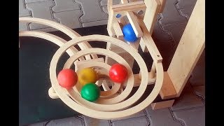 CNC gefräste Kugelbahn mit Spirale  eine grafische Skulptur [upl. by Archie]