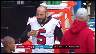 Falcons Punter Matt Bosher Body Slams Kenjon Barner [upl. by Cari]